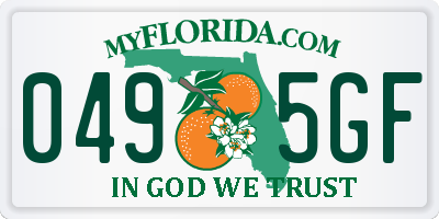 FL license plate 0495GF