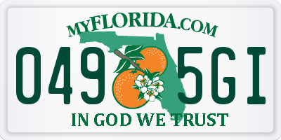 FL license plate 0495GI
