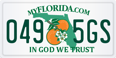 FL license plate 0495GS