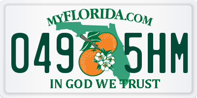 FL license plate 0495HM