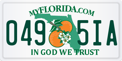 FL license plate 0495IA