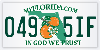 FL license plate 0495IF