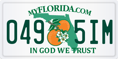 FL license plate 0495IM
