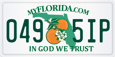FL license plate 0495IP