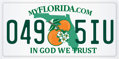 FL license plate 0495IU