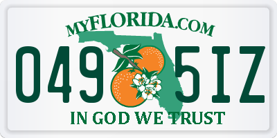 FL license plate 0495IZ