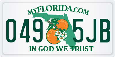 FL license plate 0495JB