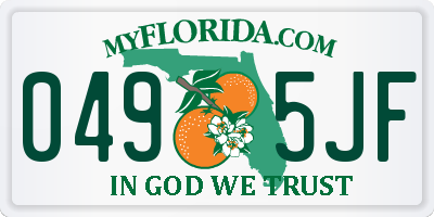FL license plate 0495JF