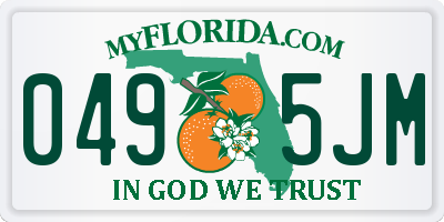 FL license plate 0495JM