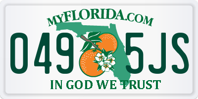 FL license plate 0495JS