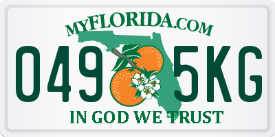 FL license plate 0495KG