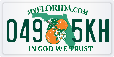 FL license plate 0495KH