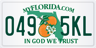 FL license plate 0495KL
