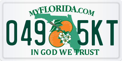 FL license plate 0495KT