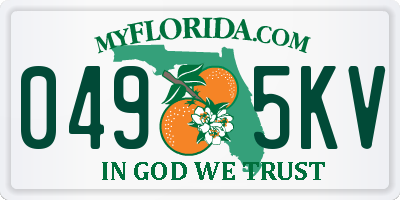 FL license plate 0495KV