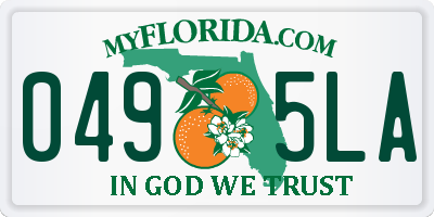 FL license plate 0495LA