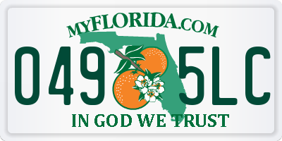 FL license plate 0495LC