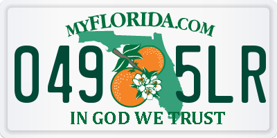 FL license plate 0495LR