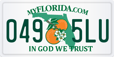 FL license plate 0495LU