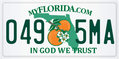 FL license plate 0495MA