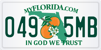 FL license plate 0495MB