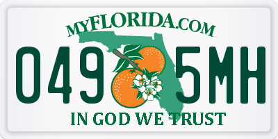 FL license plate 0495MH