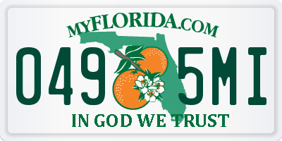FL license plate 0495MI