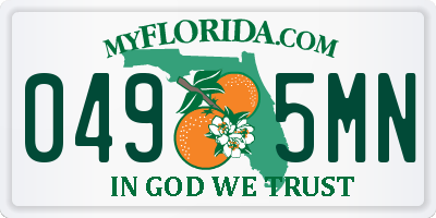FL license plate 0495MN