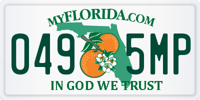 FL license plate 0495MP