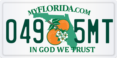 FL license plate 0495MT
