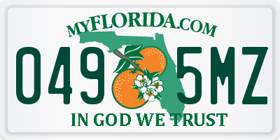 FL license plate 0495MZ