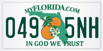 FL license plate 0495NH