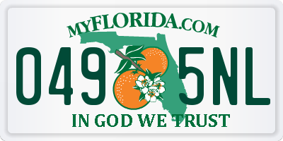 FL license plate 0495NL