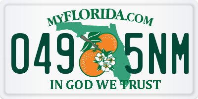 FL license plate 0495NM