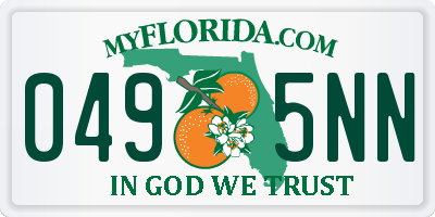 FL license plate 0495NN