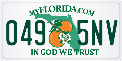 FL license plate 0495NV