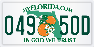 FL license plate 0495OD