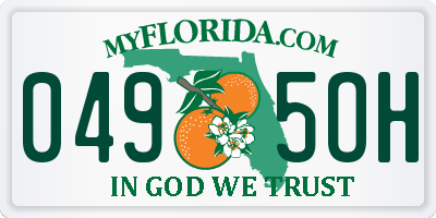 FL license plate 0495OH