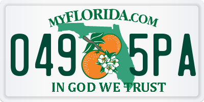 FL license plate 0495PA