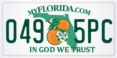 FL license plate 0495PC