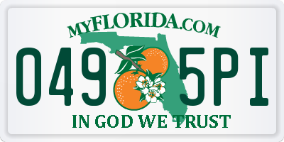 FL license plate 0495PI