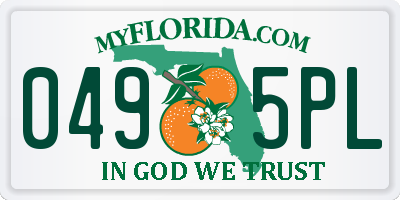 FL license plate 0495PL