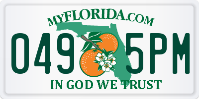 FL license plate 0495PM