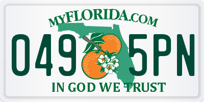 FL license plate 0495PN