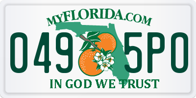 FL license plate 0495PO