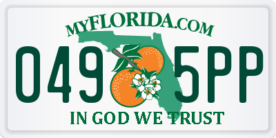 FL license plate 0495PP