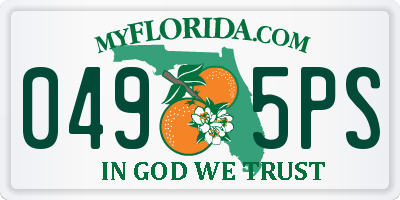 FL license plate 0495PS