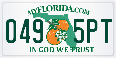 FL license plate 0495PT