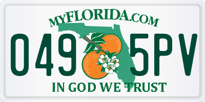 FL license plate 0495PV