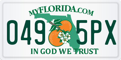 FL license plate 0495PX